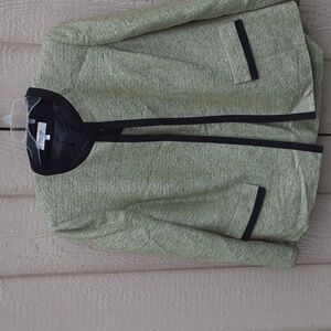 Plus size suit jacket and blouse